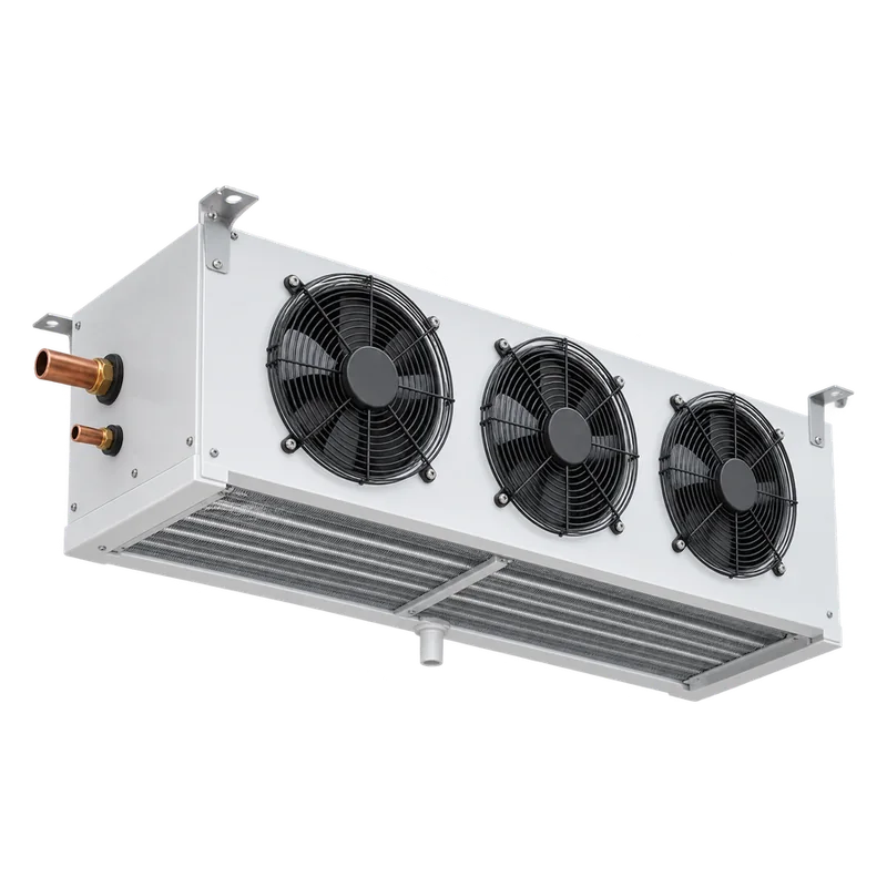 Three-fan walk-in cooler evaporator