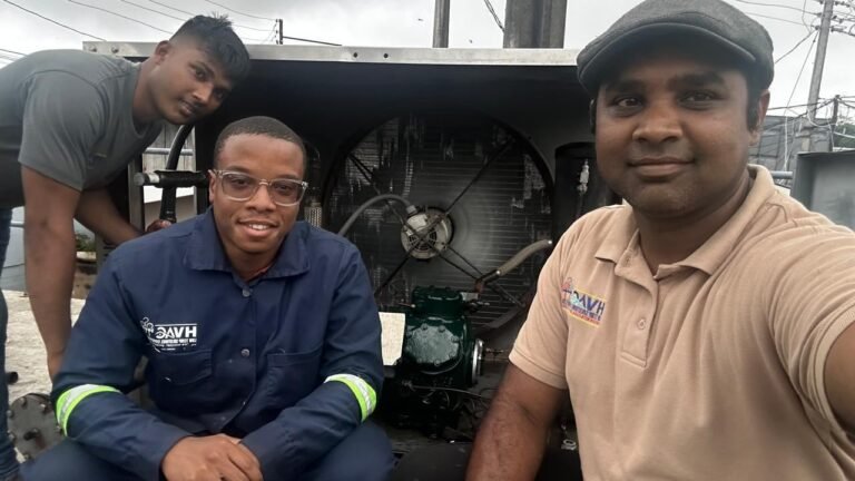 The team on site