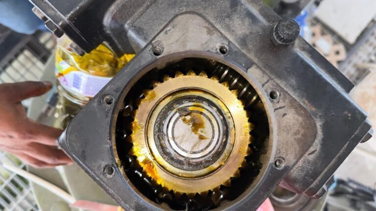 Gearbox opened up for inspection