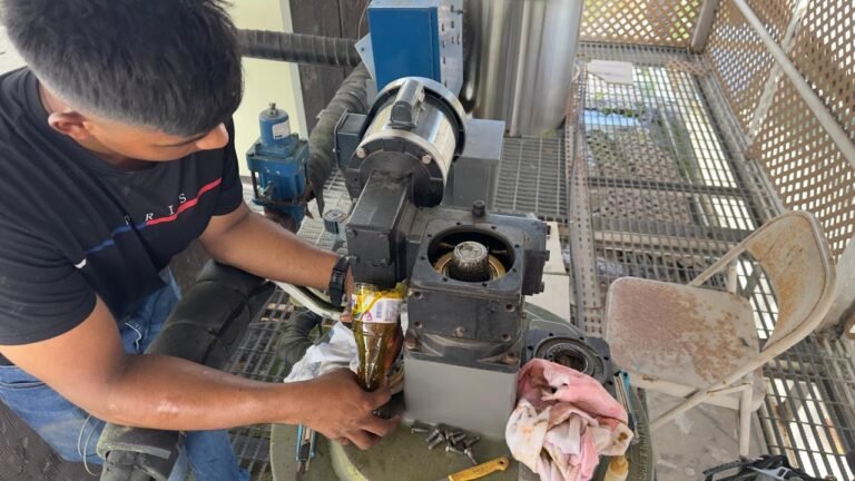 Servicing the gear drive