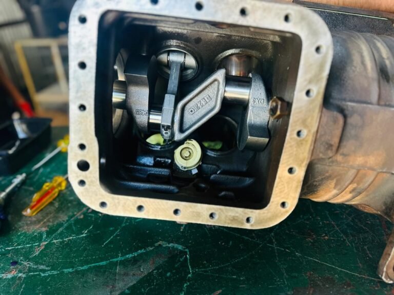 Inside the crankcase