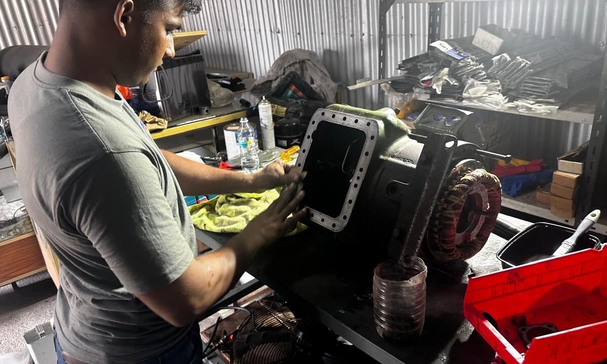 Stripping the compressor down at the bench