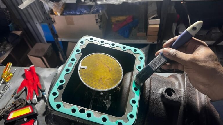 A new gasket going on during reassembly